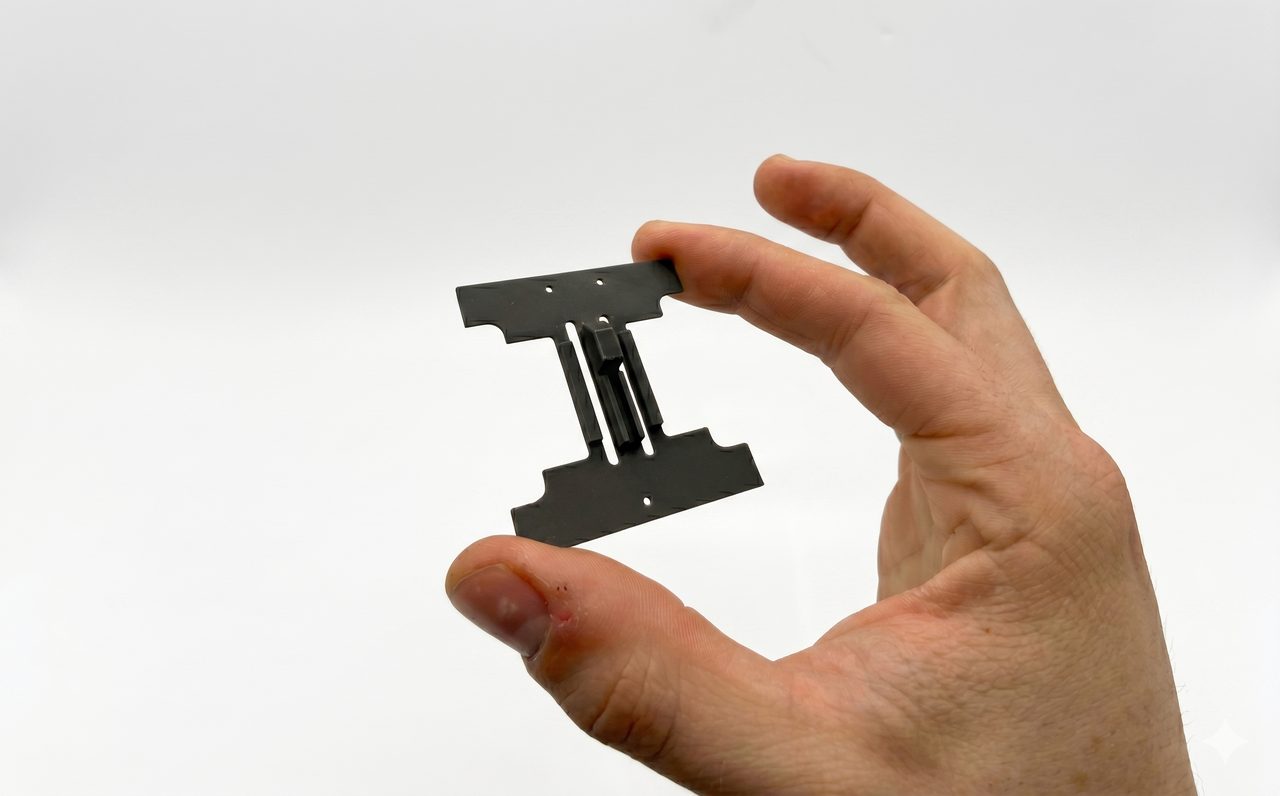 Black printed H-shaped bracket